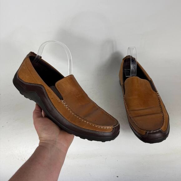 Cole Haan Tucker Venetian Loafers Mens 11.5 Brown Leather Slip-On Round Toe - Picture 1 of 10